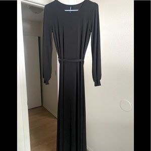Janette John 3:16 Long Sleeve Black Maxi Dress